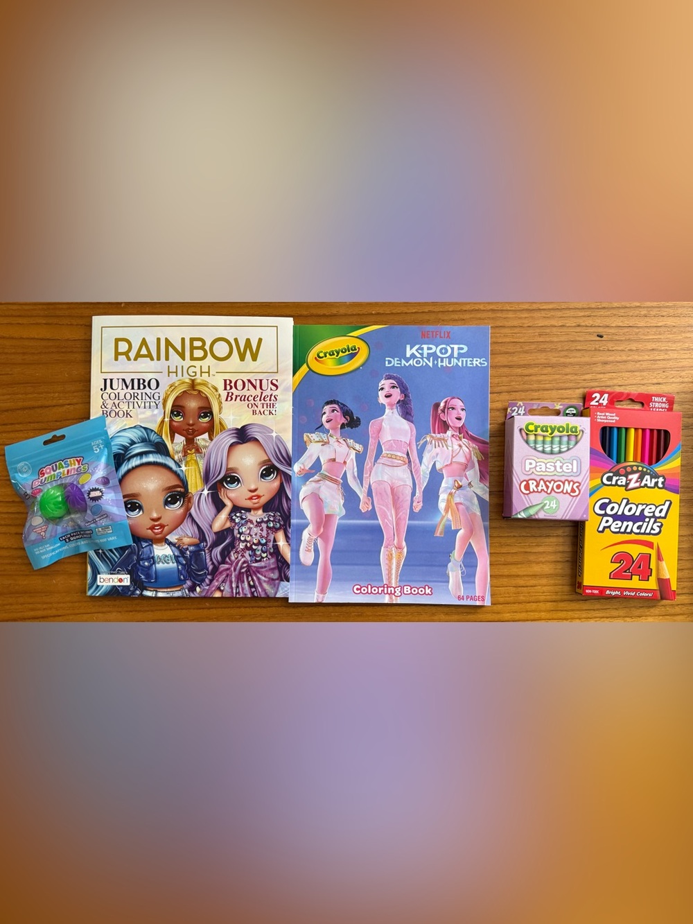 Crayola K-Pop Demon Hunter Coloring Book SQUISHY BUNDLE